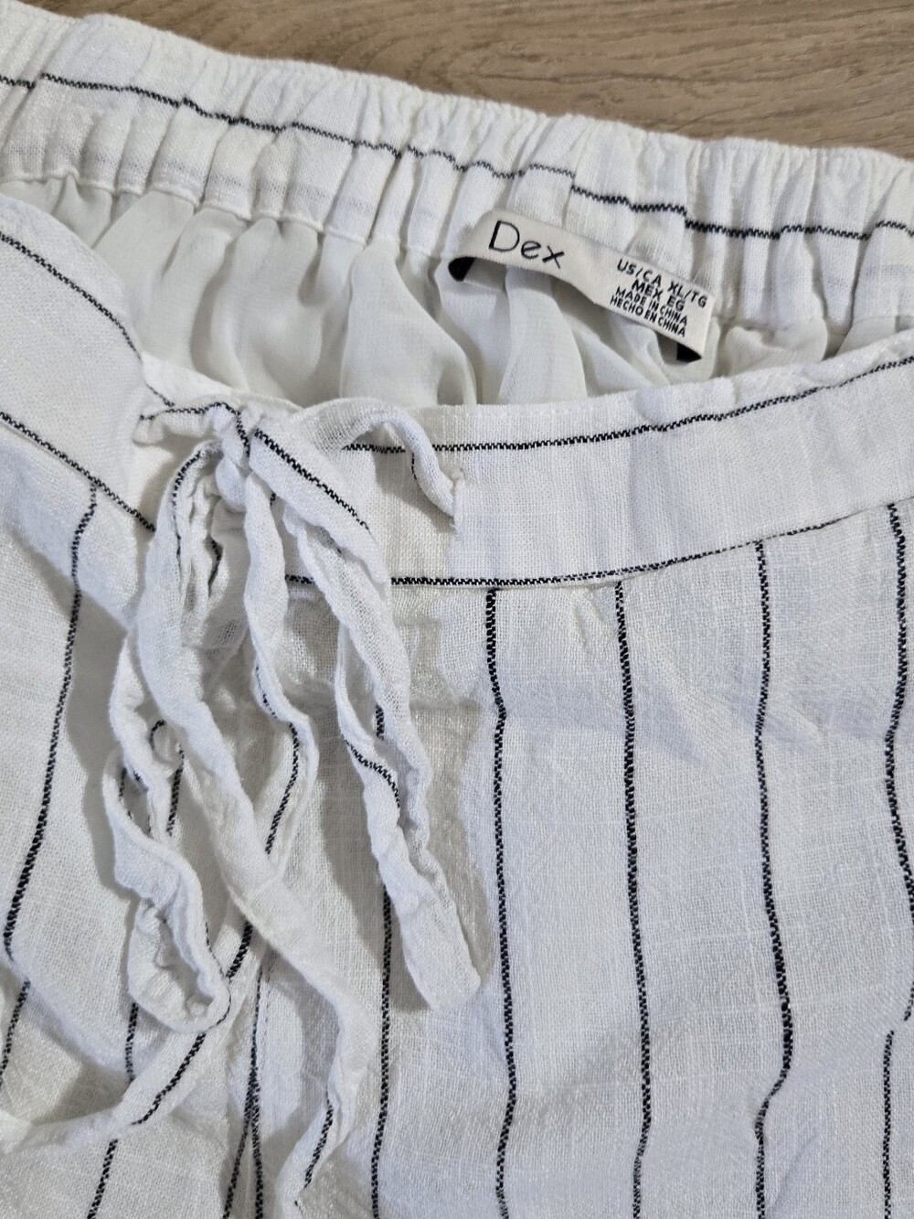 Dex Linen Blend Wide Leg Pants
